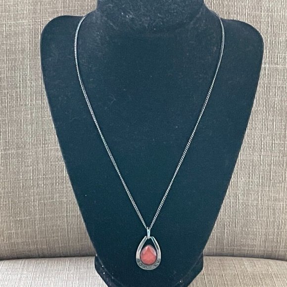 Women Necklace Fashion Jewelry Faux Stone Pendant Black Chain Necklace - Picture 5 of 11